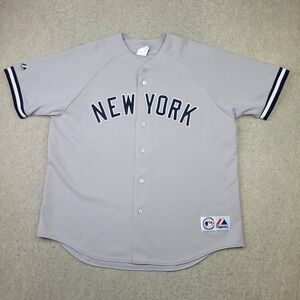 Majestic New York Yankees Jersey Jaret Wright #37 Mens 2XL Gray MLB Made in USA